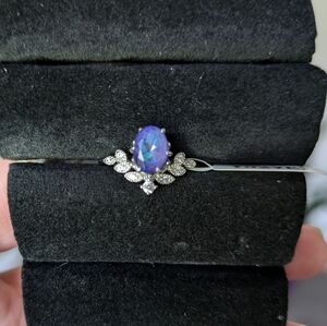 Blue gem ring size 6
